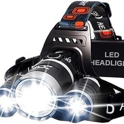 Care 4 LED Head Lamp Flash Light Torch with Adjustable Rechargeable Battery for Camping Trekking Caving Hiking Reading Running with Adjustable 3 Bulb Torch-10