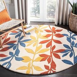 ANABIYA CARPET Export Quality Handmade Woolen Round Carpet for Living Room Size 6 x 6 feet Round Design 32-image-91
