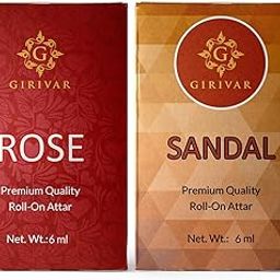 Rose & Sandal Attar Combo (Pack Of 2) 6ml Each Long Lasting Liquid Attar/Etra/Ittar For Unisex-11