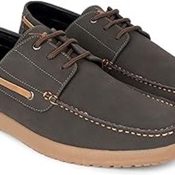 Casual Shoes for Men l Lightweight & Comfortable with Cushioned Insole PU (Polyurethane) Upper TPR Sole Lace-Up Closure-image-98