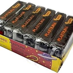 Jovi Plastilina Black Non-Drying Modelling Clay for Art & Craft Pack of 6 Bars - 50gms Each Non-Toxic Gluten Free Fine Motor Skills, Moulding, Pottery Sculpting Project Work with Dough-image-2