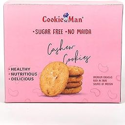 CookieMan Sugar Free Cashew Cookies - 250g | Healthy, No Maida, Sugar-Free Atta Biscuits | Low Calorie, Gluten-Free, Perfect for Health-Conscious Snackers | Rich in Protein & Fibre-image-59