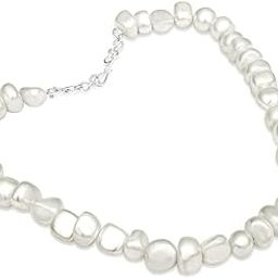 Classy White Burmese Pearl Necklace Royal Necklace Unshaped Pearl Choker Necklace For Women-image-10
