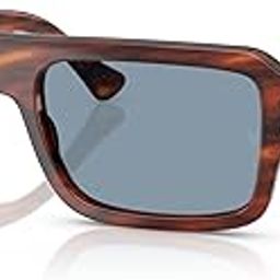 Unisex UV Protected Blue Lens Rectangle Sunglasses - 0RB445413985656-image-3