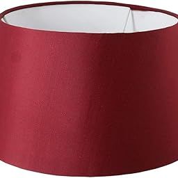 Wonder Craft Hub Cotton Drum Lamp Shade, 30.5 cm, Dark Red, for Table and Floor Lamps-8