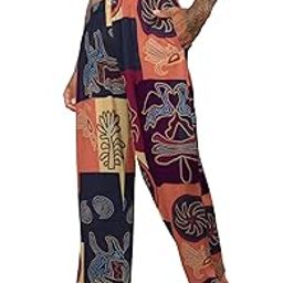 Trendy Printed Cotton Blend Relaxed Fit Active/Casual Travel Wear Trackpants/Lowers for Men-picture-45