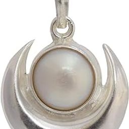 A TRUSTED BRAND OF BM Jewellers Pure 925 Sterling Silver Moon Moti Pendant for Men With Certificate of Purity-image-20