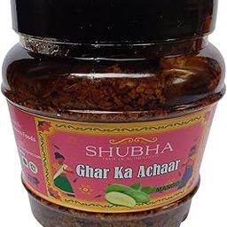 SHUBHA Ghar Ka Achaar Mango Pickle | Spicy & Tangy Aam Ka Achaar with Raw Mango & spices | Authentic Indian Taste Pack - 425gm-image-81