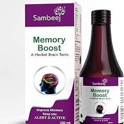 SAMBEEJ memory Boost Tonic Syrup Improves memory, focus, and concentration | Relieves stress and exam-related anxiety, 200 ml-26