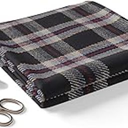 BIGREAMS Unstitched Black Wool Checkered Fabric For Shirt, Coats, etc - 50% Wool Material for Winter Season-image-45