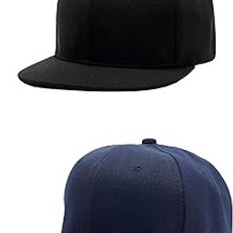 Men's Cotton Hip-Hop Snapback Cap (Pack of 2)-15