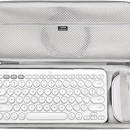 Aproca Grey Hard Travel Storage Case, for LogitechPebble 2 Combo K380 K380s Bluetooth Keyboard and Logitech Pebble M350 i345 Mouse (Case Only)-image-41