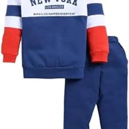 Kids Cotton Casual Cute & Elegant New York Printed Clothing Set- Full Sleeve T-Shirt And Trousers For Infants/Childs/Baby Boys (in Multicolor, Pack of 1)-image-82