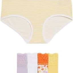 Women's Cotton Blend High Leg Knickers (Pack of 5)-picture-43