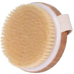 NIDY® Bamboo Bath Brush Bristle Massage Brush Bath Body Brush Round Head No Handle Brush Shower Brush Wet and Dry Brushing Body Scrubber with Soft and Stiff Bristles Suitable for All Kinds of Skin-image-60