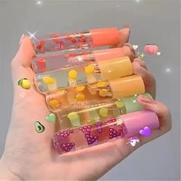 GLAMEZONE Herbs & Naturals Color Changing Waterproof Multi Fruity LIP OIL Fruit (Pack of: 6, 21.6 g)-82