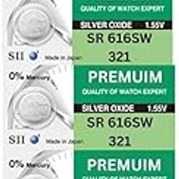 QUICK CLICK GOODS Premium SR616SW 321 Silver Oxide Watch Battery, 1.55V, Mercury-Free, Made in Japan, (2)-image-96