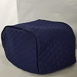 2 Slice Toaster Cover (11"x6.5"x7.5") / Quilted Double Faced Cotton, Navy-image-27