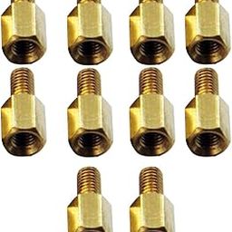 10Pieces Single-head Hexagonal Copper Column/Stud 6mm+6mm-image-5