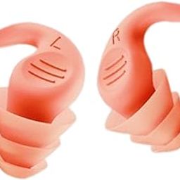 ATORSE® Noise Reduction Ear Plugs Silicone Sound Blocking For Sleep Snoring Swimming|Ear Plugs Corded|Extra Soft, Reusable Earbuds Noise Cancellation|Soundproof Earplug Use Underwater (Pink)-17