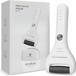 HOMEBASIC Callus Remover for Feet with 3 Interchangeable Rollers Head| Rechargeable Electric Foot Scrubber for Dead Skin & Cracked Heels| Hard skin remover, Pedicure Tool | 3 Speed Level, 45 Minute Runtime-image-42