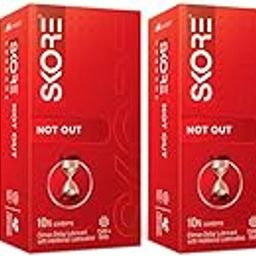 Skore Notout Climax Delay Condoms - 40 Dotted Condoms - 4 Packs (10 pieces per pack)-4