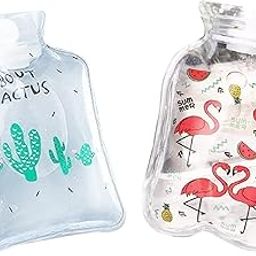 Mopslik - 250 Ml Rectangle PVC Hot/Cold Water Bag for Period/Other Pain Relief (Transparent Random Print) (Pack Of 2)-image-28