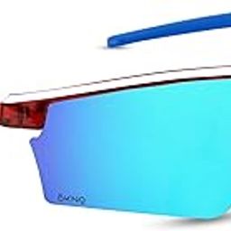 Eyewearlabs Polarized Sports Unilens Oversized Rectangular Sunglasses For Men & Women | For Cricket Cycling Driving Trekking Hiking Adventures | 100% UV Protection | TRIOS | Sky Drift-image-19