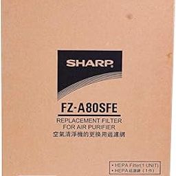 Sharp Original Replacement Filter Set FZ-A80SFE (Carbon & HEPA) for Sharp Plasmacluster Air Purifier FU-A80E-W/FP-A80M-W-13