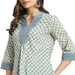 Women's Rayon Printed Flared Top Casual Short Kurta, Rayon Womens Short Flared Kurti, Top Elegant 3/4 Sleeves and Mandarin Neck-picture-12