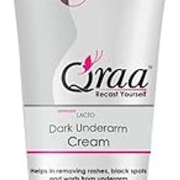 Qraa Advanced Lacto Dark Underarm Cream,For Even Toned Underarms | Paraben Free | For Dark Body Parts| Pack of 1 (50gm)-55