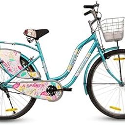 G Sports Sizzling 26T Girls Cycle | Age 8 to12 Years |Single Speed Bicycle with Basket, Carrier & Saree Guard |Caliper Brakes |Hi-Tensile Steel Frame | Stylish Kids Bike for Girls (26 inch, Sea green)-image-35