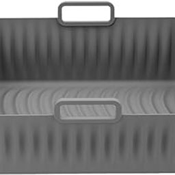 THE STYLE SUTRA Silicone Air Fryer Liner Non Stick for Oven 9 inch Rectangular Basket Insert Gray-image-17