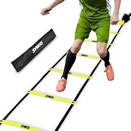 Synco Agility Training Ladder | Adjustable Speed Training Ladder | for Football, Sports Training, Fitness, Exercise with Premium Carry Bag (Yellow)-19