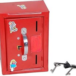 Giftoshopee Money Bank Iron gullak no Worries for Damage for The Shop use Home use for Saving Money(8x4) inches- Multi Colo-image-24