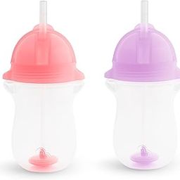 Munchkin Click Lock Any Angle Weighted Straw Cup, 10 Ounce, 2 Count, Pink/Purple-image-15