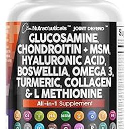 Athinika Nutrition Glucosamine Chondroitin MSM Turmeric Hyaluronic Boswellia Collagen Tart Cherry - Joint Support Supplement Omega 3 Pills Ginger Quercetin Capsules - 120 Count-image-22