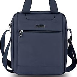 11.5Inches Men’s Small Casual Messenger Backpack Waterproof Polyester Fabric Crossbody Handbag Multi-Pockets Ideal for Office Business Bag with Adjustable Strap Passport Mobile Pockets-43