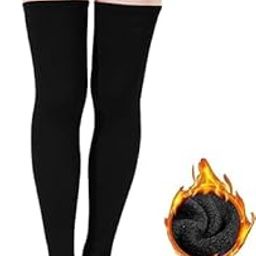 Warm Woolen Plus Size Thigh High Socks for Women Cotton Over the Knee Stockings Leg Warmers Thigh Knee High Leg Warmer Winter Extra Long Boot Stockings Leg Cuffs Socks for Women-47