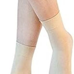 Skin Ultra thin ankle length Transparent Nylon Summer skin socks With thumb for women & Girl's (Pack of 10)-51