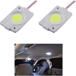 BKN® LED Light for Cars Interior COB Roof Light Bright 12Volts DC universal for all cars - Set of 2 (White Color)-15