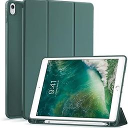 Robustrion Cover for iPad Air 3rd Generation Cover 10.5 inch Flip Case with Pencil Holder - Dark Green-18