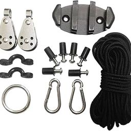 UJEAVETTE® Water Sports Kayak Canoe Anchor Trolley Kit-image-8