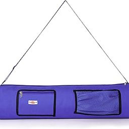 PHILLIN Zipper Yoga Mat Bag for Meditation Mat's Cover Bag with Adjustable Shoulder Strap Waterproof Mate Carry Bags fit for 4mm to 8 mm Mats for Women and Men (Royal-Blue)-image-80