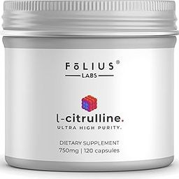 FOLIUS LABS Clean Label L Citrulline Supplement – Supports Muscle Health, Boosts Nitric Oxide, Pre-Workout Amino Acid Supplements for Men & Women – 120 Veg Capsules-image-37