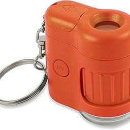Carson MicroMini 20x LED Lighted Pocket Microscope with Built-In UV and LED Flashlight - Orange-21