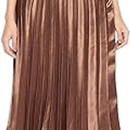 | Skirt for Women | Timeless Pleated Skirt | Knee-Length Stylish Printed Pleated A-Line Design | Comfort Elastic Skirt | Stylish Midi Skirt for Women | Solid Midi Skirt-image-1