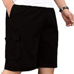 Reoutlook Men's Paper Cotton Cargo Shorts/Bermuda-picture-11