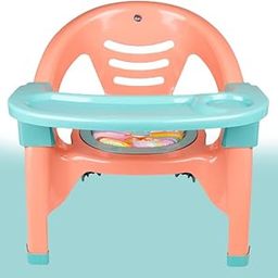 MGC Ratna's Plastic OYO Baby Chair for Kids Study Table Chair with Cushion Seat & Removable Front Food and Safety Tray | Feeding Booster Seat for Baby and Toddlers 1 to 4 Years Boy Girl-image-14