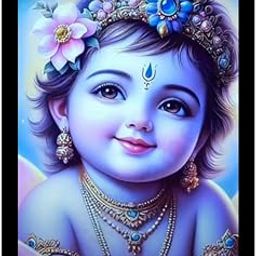 DivaFrames Baby Krishna Photo Frame – Bal Gopal Painting for Wall Decoration, Makhan Chor 10x14 Inch Art for Pooja Room, Living Room Wall Decor-image-82